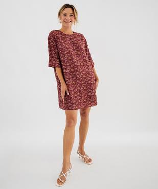 Robe courte coupe droite à motifs graphiques femme vue1 - GEMO(FEMME PAP) - GEMO