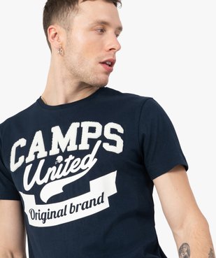 Tee-shirt homme à manches courtes avec inscription – Camps United vue2 - CAMPS UNITED - GEMO