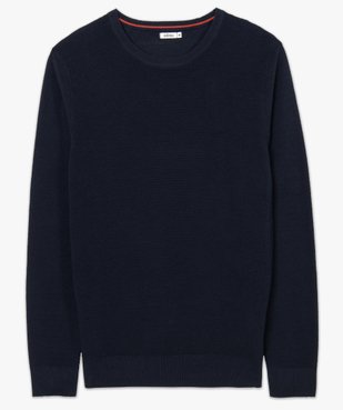 Pull homme à col rond en maille fantaisie vue4 - GEMO (HOMME) - GEMO