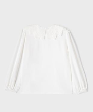 Chemise fluide à col Claudine brodé fille vue3 - GEMO (ENFANT) - GEMO