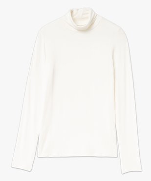 Tee-shirt manches longues à col roulé femme vue4 - GEMO 4G FEMME - GEMO