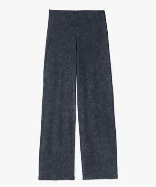 Pantalon large en maille côtelée à taille haute élastique femme vue4 - GEMO(FEMME PAP) - GEMO