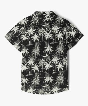 Chemise col cubain imprimée en jersey de coton flammé garçon vue4 - GEMO (ENFANT) - GEMO