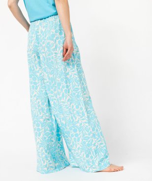 Pantalon de pyjama ample à motifs fleuris femme vue3 - GEMO 4G FEMME - GEMO