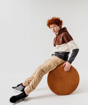 Pantalon cargo en toile garçon vue1 - GEMO (JUNIOR) - GEMO