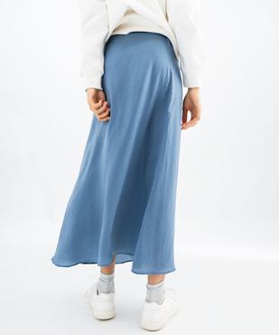 Jupe longue en matière satinée femme vue3 - GEMO 4G FEMME - GEMO