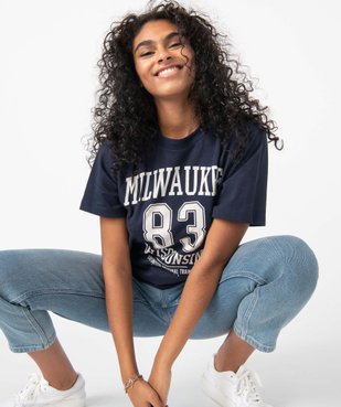 Tee-shirt femme à manches courtes oversize – Camps United vue1 - CAMPS UNITED - GEMO