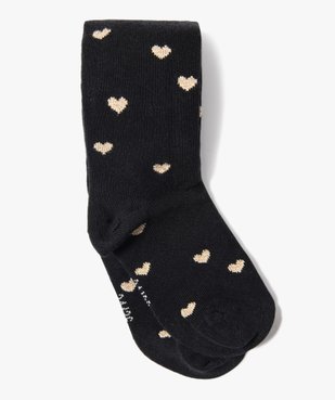 Collants bébé fille chaud imprimé cœurs vue1 - GEMO 4G BEBE - GEMO