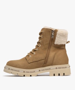 Boots fourrées à lacets et zips femme vue3 - TOM TAILOR - GEMO
