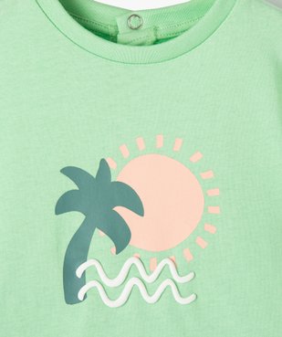 Tee-shirt bébé garçon imprimé à manches courtes vue2 - GEMO(BEBE DEBT) - GEMO