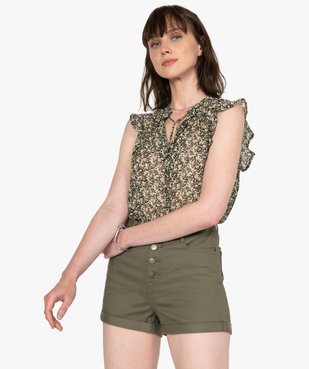 Blouse femme en voile sans manches vue1 - GEMO(FEMME PAP) - GEMO