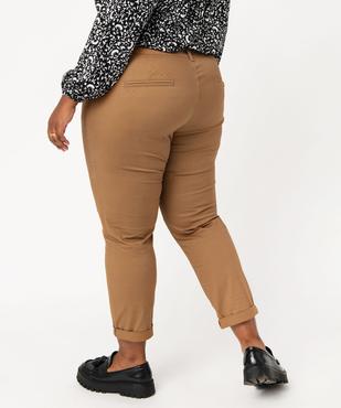 Pantalon en toile avec ceinture en corde femme grande taille vue3 - GEMO 4G GT - GEMO
