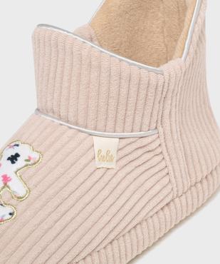 Chaussons boots chauds en velours côtelé femme - LuluCastagnette vue6 - LULU CASTAGNETT - GEMO