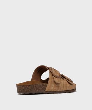 Mules semelle intérieure cuir anatomique et dessus texturé femme vue4 - VALENTINA BALDA - GEMO