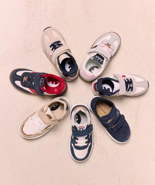 Baskets tricolores avec fermeture scratch garçon - LuluCastagnette vue6 - LULUCASTAGNETTE - GEMO