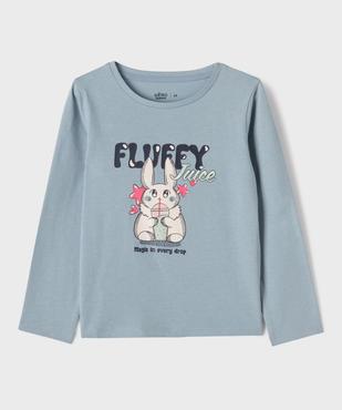 Tee-shirt à manches longues à motif fille vue1 - GEMO 4G FILLE - GEMO