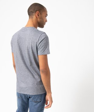 Tee-shirt homme à manches courtes et fines rayures vue3 - GEMO (HOMME) - GEMO