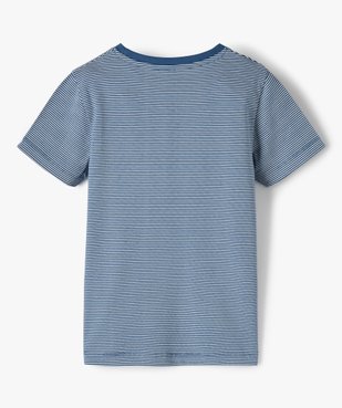 Tee-shirt garçon à fines rayures vue3 - GEMO 4G GARCON - GEMO