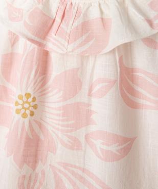 Robe sans manches à volants en voile de coton fleuri fille vue2 - GEMO (ENFANT) - GEMO