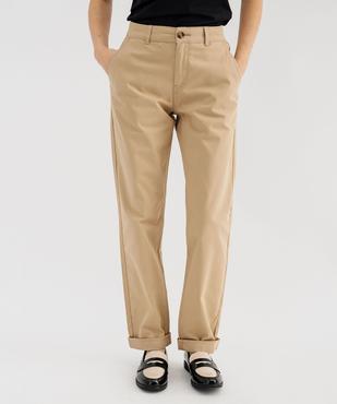 Pantalon chino coupe regular femme vue5 - GEMO(FEMME PAP) - GEMO