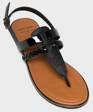 Sandales métallisées à entredoigt femme - Valentina Baldano vue5 - VALENTINA BALDA - GEMO