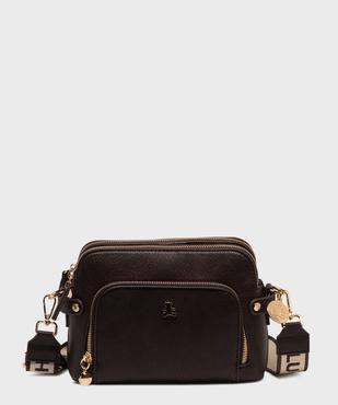Sac en matière grainée avec deux bandoulières amovibles femme - LuluCastagnette vue2 - LULU CASTAGNETT - GEMO