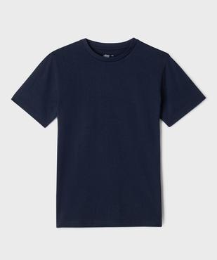 Tee-shirt à manches courtes uni garçon vue4 - GEMO (JUNIOR) - GEMO