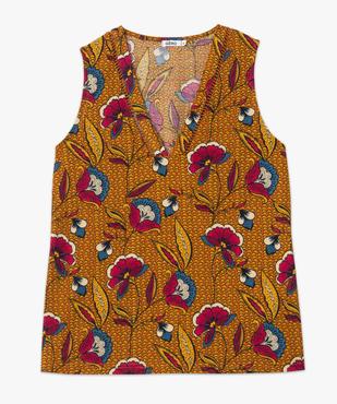 Débardeur femme imprimé avec col V fantaisie vue4 - GEMO 4G FEMME - GEMO