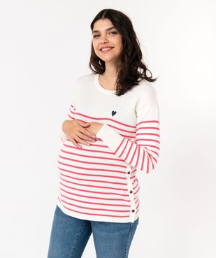 Pull de grossesse et d'allaitement vue1 - GEMO (MATER) - GEMO