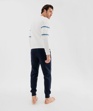 Pyjama chaud avec inscriptions homme - Camps United vue3 - CAMPS - GEMO