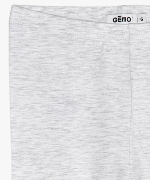 Legging fille uni contenant du coton biologique vue2 - GEMO C4G FILLE - GEMO