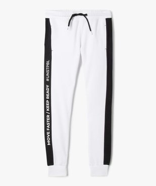 Pantalon de jogging garçon avec bandes contrastantes sur les côtés vue2 - GEMO (JUNIOR) - GEMO
