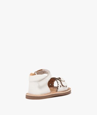 Sandales bébé fille en cuir verni à talon fermé et à scratch avec coeurs ajourés - NA! vue4 - NA! - GEMO