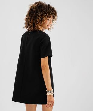 Robe courte à manches courtes et boutons fantaisie femme vue3 - GEMO(FEMME PAP) - GEMO