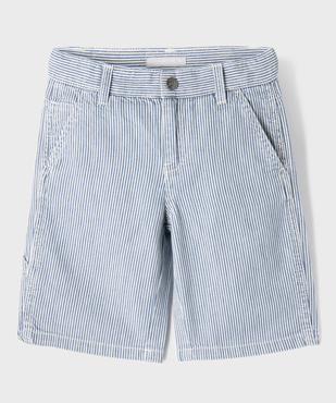 Bermuda rayé coupe regular garçon - LuluCastagnette vue1 - LULUCASTAGNETTE - GEMO