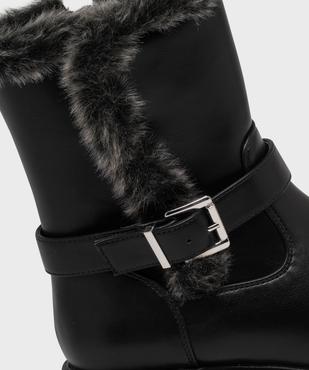 Boots motardes à ourlet fourrure imitation femme vue6 - VALENTINA BALDA - GEMO