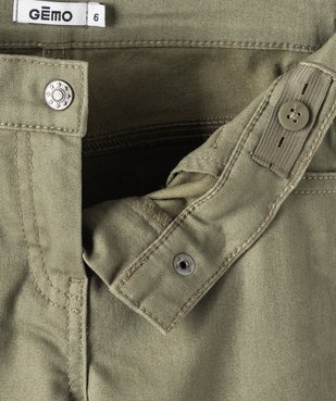 Pantalon fille coupe Slim uni vue2 - GEMO (ENFANT) - GEMO