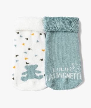 Chaussettes bébé en maille bouclette imprimée (lot de 2) - LuluCastagnette vue1 - LULUCASTAGNETTE - GEMO
