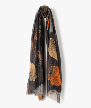 Foulard femme pailleté avec motif feuillage vue1 - Nikesneakers (ACCESS) - Nikesneakers