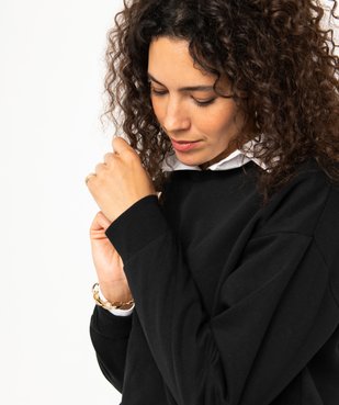 Sweat ample intérieur molletonné femme vue2 - GEMO(FEMME PAP) - GEMO