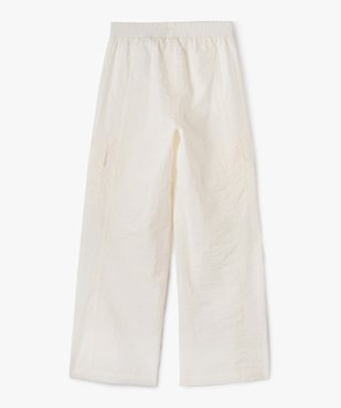 Pantalon en toile de parachute avec poches à rabat fille vue3 - GEMO (JUNIOR) - GEMO