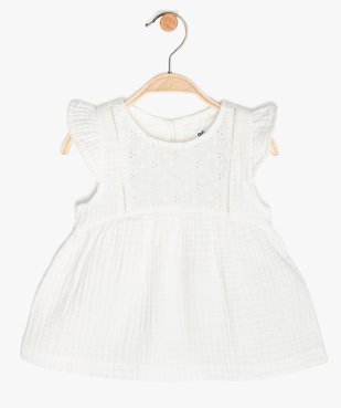 Blouse bébé fille ample en double gaze de coton vue1 - GEMO (ENFANT) - GEMO