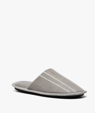 Chaussons homme forme mules velours avec liserés vue2 - Nikesneakers(HOMWR HOM) - Nikesneakers