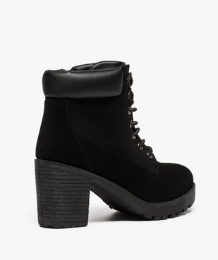 Boots femme à talon et semelle crantée vue4 - GEMO(URBAIN) - GEMO