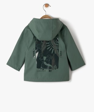 Veste bébé déperlante à capuche imprimée au dos vue4 - GEMO(BEBE DEBT) - GEMO