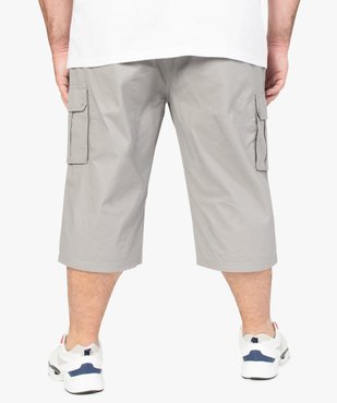 Pantacourt homme en toile unie avec larges poches vue3 - GEMO (G TAILLE) - GEMO