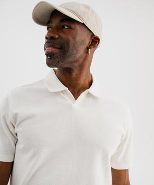 Polo manches courtes en maille nid d’abeille homme vue3 - GEMO 4G HOMME - GEMO