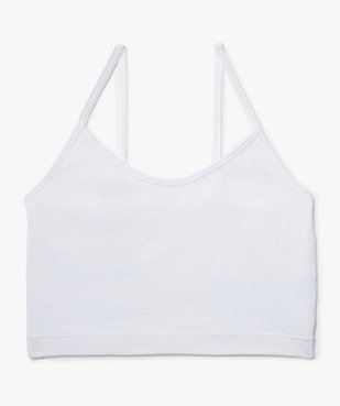Brassière fille façon crop top à fines bretelles vue1 - GEMO C4G FILLE - GEMO