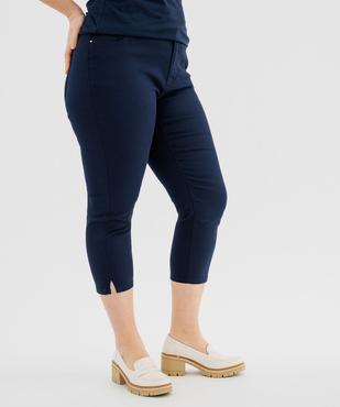 Pantacourt en toile extensible coupe ajustée femme grande taille vue5 - GEMO 4G GT - GEMO