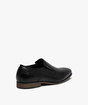Loafers homme unis avec encoches élastiquées vue4 - GEMO(URBAIN) - GEMO